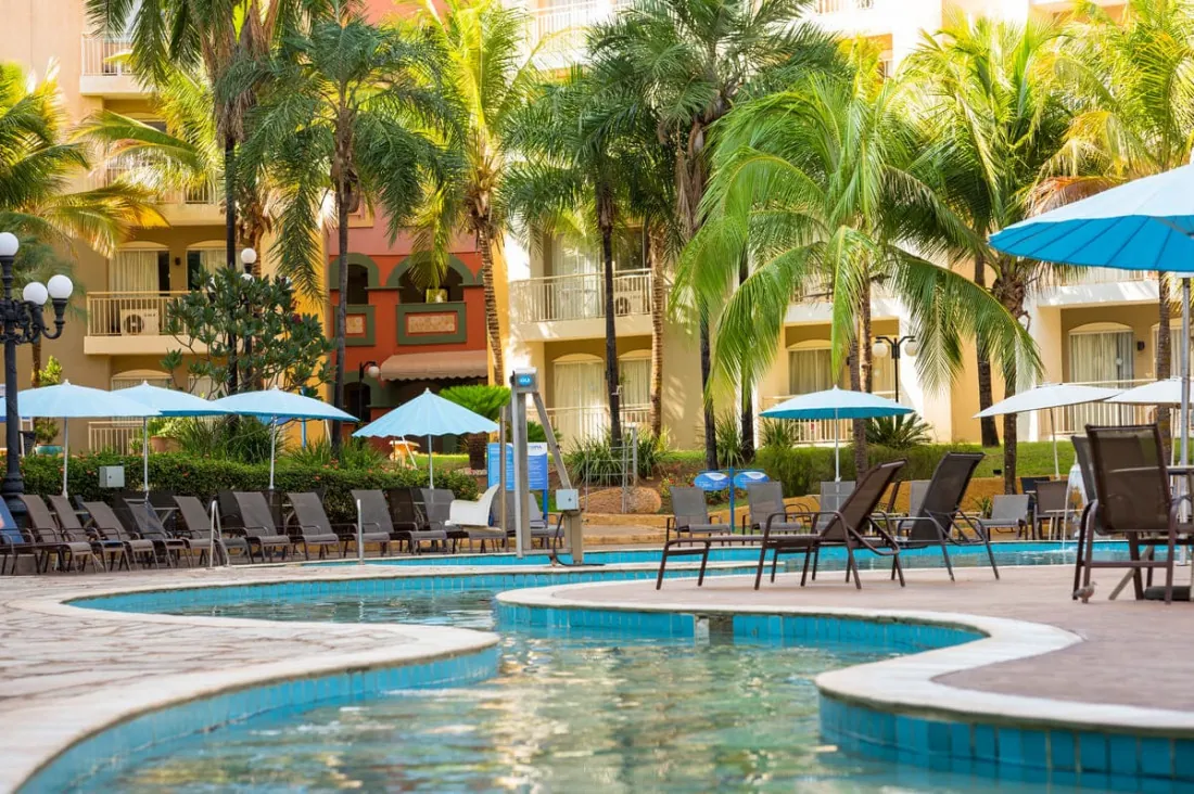 Área de lazer do Thermas de Olímpia Resort